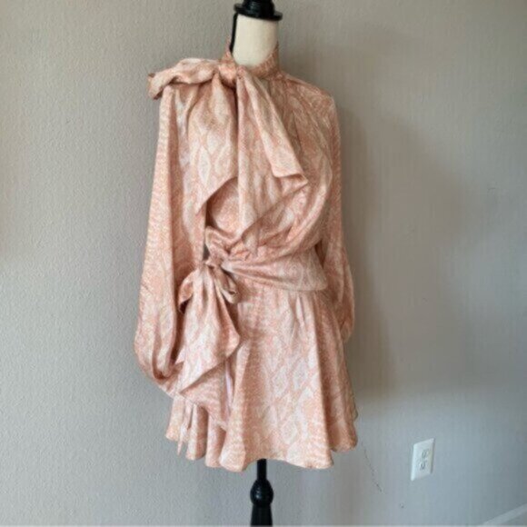 NWT Acler Bradley Cobra Wrap Long Sleeve Mini Dress - Picture 6 of 14